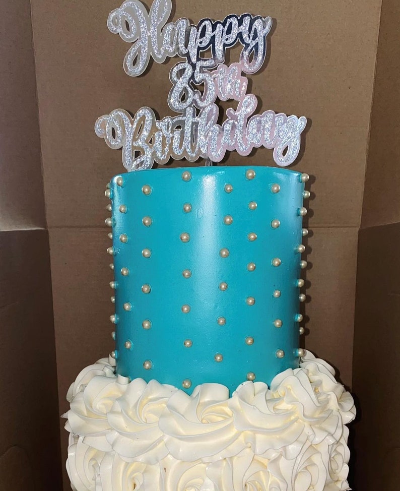 Personalized Happy Birthday Cake Topper Etsy