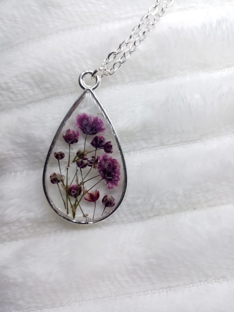 Purple teardrop pendant