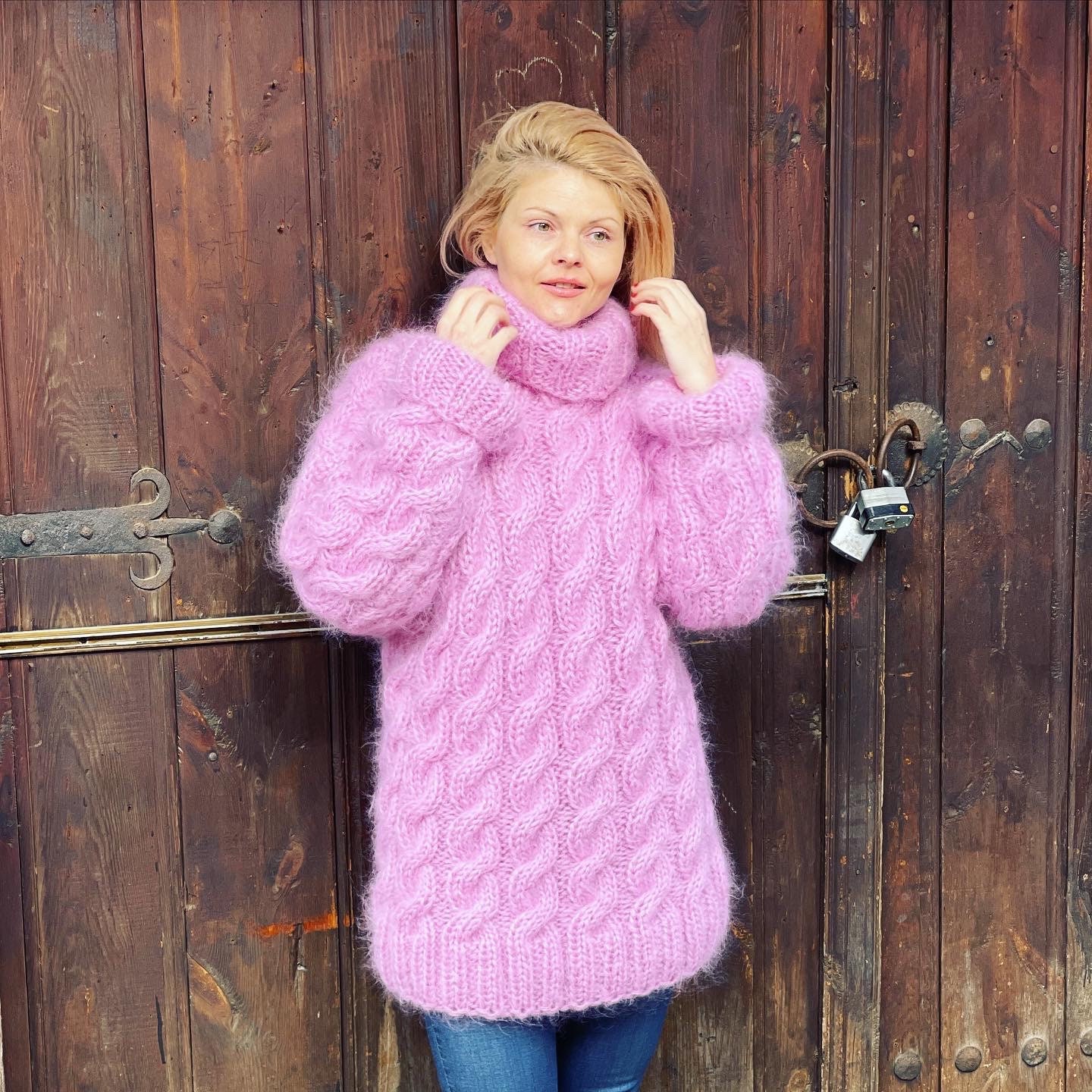 Chunky Mohair Wool, Mohair Sweater, Natural Mohair Jumper