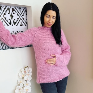 Knit Mohair Sweater, Fuzzy Mohair Jumper, Winter Sweaters, Vintage Mohair, Soft and Warm Mohair Clothes