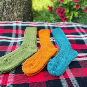 Cozy Handmade Wool Socks, Warm & Soft Winter Footwear, Perfect Gift for Christmas, Birthday Luxury Winter Socks