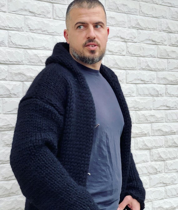 Rrongwn Cardigan En Tricot Pour Homme - Cardigan D'hiver Chaud Et Décontracté - Coupe Ajustée - En Coton - Veste Chaude Pour L'automne Et L' Hiver - Veste Chaude De Transition Confortable Et