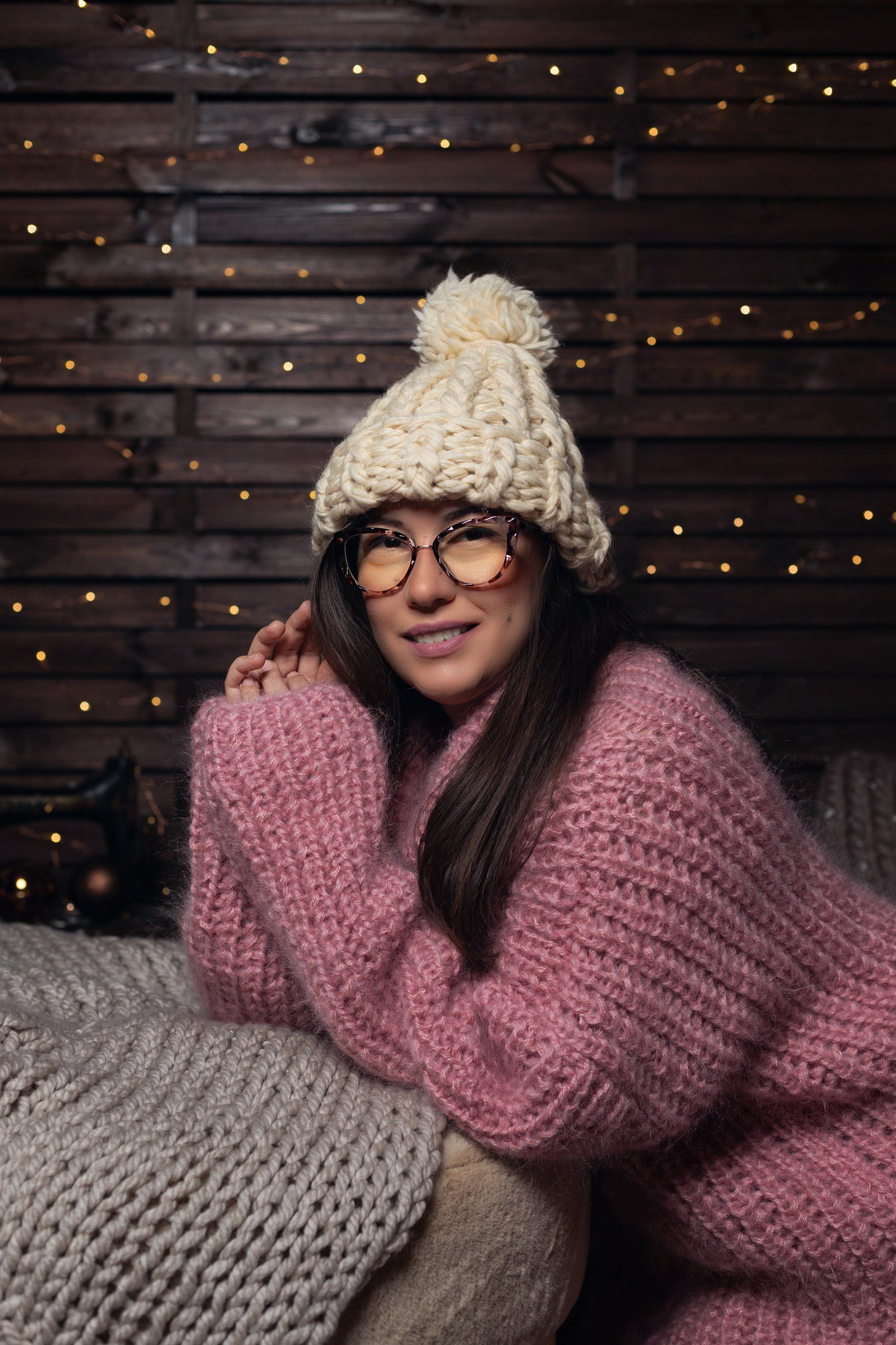 Hand Knitted Very Warm Wool Hat. The Westcoaster - Hand-knit Norwegian Winter Wool Beanie Hat  main image 4
