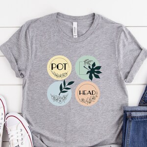 Pot Head Square T-Shirt, Potted Plant Shirt, Succulent Tee, Gardening Gift, Plant Mom Dad, Garden Shirt, Nature, Gift Idea For Plant Lover