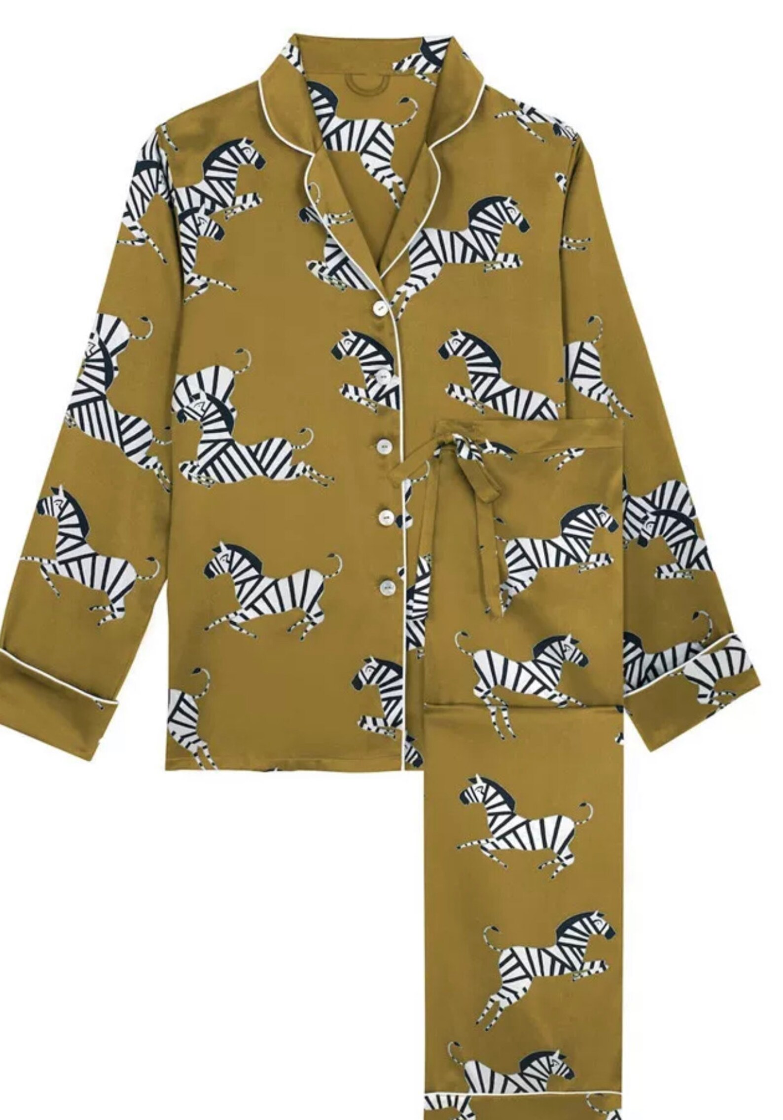 Imitated Silk Lion zebra pattern pajamas set pyjamas for women | Etsy