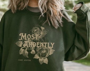 Jane Austen Light Academia Sweatshirt Butterfly Poet Shirt Dark Academia Cottagecore Sweatshirt Jane Austen Shirt Bookish Crewneck