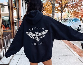 Moth Hoodie Dark Academia Cottagecore Hoodie Lunar Moth Academia Clothing Butterfly Hoodie Witchy Hoodie Boho Celestial Luna Moth Hoodie