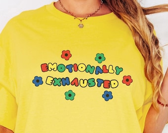 Emotionally Exhausted Kidcore Shirt Menhera Gift Shirts That Go Hard Clowncore Shirt Clowncore Clothing Empathy Shirt