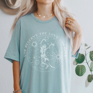 You Deserve The Love You Give Celestial Shirt Fairy Grunge Shirt Growth Mindset Shirt Grunge Fairycore Sapho Shirt Y2k Fairy Grunge Shirt