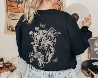 Fairy Grunge Cottagecore sudadera seta suéter oscuro academia polilla sudadera Goblincore oscuro Cottagecore polilla suéter regalo para ella
