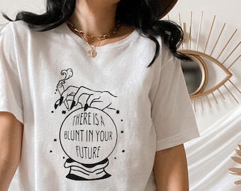 Crystal Ball Stoner Girl Camisa Witch Stuff Stoner Regalos para su camisa espiritual Stoner Pot Head Camisa Stoner Babe Marihuana Camisetas