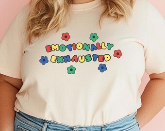 Emotionally Exhausted Kidcore Shirt Menhera Gift Shirts That Go Hard Clowncore Shirt Clowncore Clothing Empathy Shirt