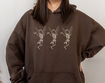 Bluza z kapturem Dancing Skeleton Fairy Grunge Bluza z kapturem Goblincore Odzież Fairycore Bluza z kapturem Fairycore Bluza z kapturem Dark Academia Bluza z kapturem Dark Cottagecore