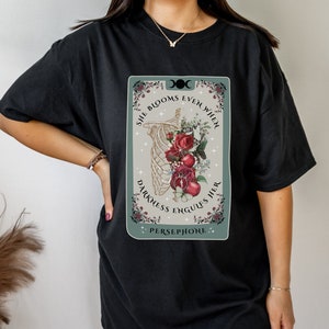 Persephone Tarot Shirt Hades And Persephone Greek Mythology Dark Academia Clothing Persephone Shirt Booktok Bookish Persephone And Hades
