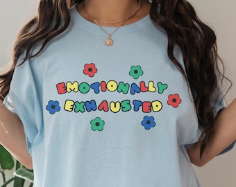 Emotionally Exhausted Kidcore Shirt Menhera Gift Shirts That Go Hard Clowncore Shirt Clowncore Clothing Empathy Shirt