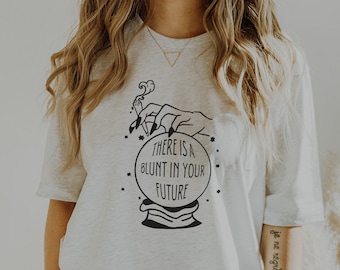 Mi bola de cristal Stoner chica camisa cosas de bruja Stoner regalos para su camisa espiritual Stoner Pot Head camisa Stoner Babe marihuana camisetas
