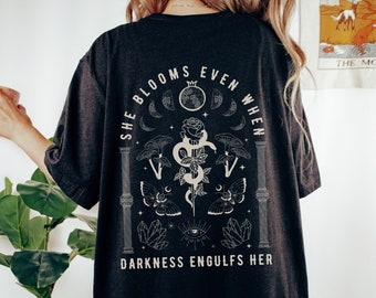 Persefone Dark Academia mitologia greca retro stampa camicia Dark Light Academia abbigliamento Goblincore camicia Dark Cottagecore camicia poeta greco