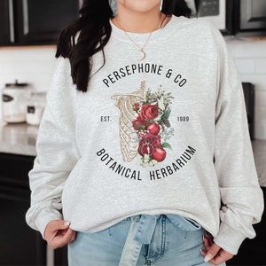 Persephone Greek Mythology Light Academia Clothing Dark Cottagecore Greek Hoodie Botanical Shirt Cottagecore Nature Lover Fairycore Clothing