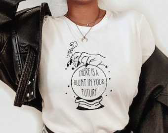 Crystal Ball Stoner Girl Camisa Witch Stuff Stoner Regalos para su camisa espiritual Stoner Pot Head Camisa Stoner Babe Marihuana Camisetas