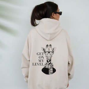 Hipster Giraffe Hoodie Giraffe Sweatshirt Zoo Hoodie Giraffe Reader Nerd Hoodie Sarcastic Sweat Funny Quotes Hoodie Funny Giraffe Sweat