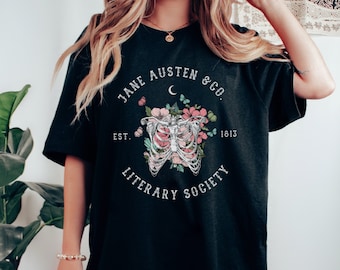 Jane Austen Bookish Light Academia Shirt Cottagecore Dark Academia Poet Shirt Jane Austen Gifts Sapphic Jane Austen Tshirt Literature Shirt