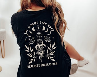 Persephone Greek Mythology Back Print Graphic Tee Dark Academia Clothing Persephone Shirt Booktok Bookish Persephone And Hades Shirt