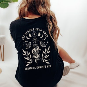 Persephone Greek Mythology Back Print Graphic Tee Dark Academia Clothing Persephone Shirt Booktok Bookish Persephone And Hades Shirt