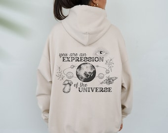 Moth Hoodie Back Print Dark Academia Cottagecore Hoodie Lunar Moth Academia Clothing Butterfly Hoodie Witchy Hoodie Boho Celestial Luna Moth