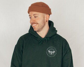 Das Ergebnis ist den Prozess wert Moth Hoodie Lateingrüner Academia Hoodie Alt Hoodie Dunkelgrüner Goblincore Hoodie Death Moth Hoodie