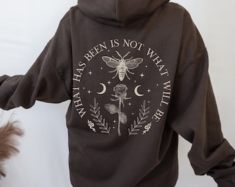 Luna Moth Fairy Grunge Hoodie Goblincore Hoodie Fairycore Mushroom Hoodie Fairycore Hoodie Dark Academia Hoodie Dark Cottagecore Hoodie