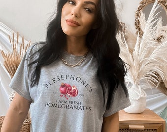Persephone Pomegranate Greek Mythology Shirt Dark Academia Hades Booktok Light Academia Clothing Dark Cottagecore Greek Bookish Poet Shirt