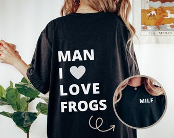 カエル大好きマンシャツ ゴブリンコア カエルTシャツ カエル好きへのギフト カエルグッズ 面白いギフト カエルギフト