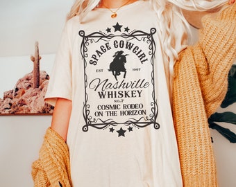 Space Cowgirl Whisky Nashville Camisa Vintage Western Disco Vaquera YeeHaw Camisa Howdy Camisa Hippie Cowboy Camiseta Vaquera Country Girl Camisa
