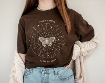 Y2K Fairy Grunge Moth Cottagecore Shirt Aesthetic Celestial Shirt Grunge Fairycore Shirt Mystical Goblincore Clothing Dark Academia Shirt