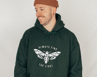 Moth Hoodie Dark Academia Cottagecore Hoodie Lunar Moth Academia Clothing Butterfly Hoodie Witchy Hoodie Boho Celestial Luna Moth Hoodie