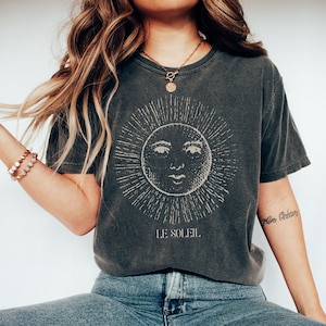 Le Soleil Vintage Style Graphic Tee Aesthetic Shirt Boho Hippe Shirt ...