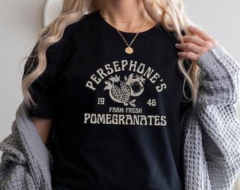 Persephone Pomegranate Greek Mythology Shirt Dark Academia Hades Booktok Light Academia Clothing Dark Cottagecore Greek Bookish Poet Shirt