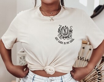 Got Luck In My Soul Western Graphic Tee Western Kleidung Country Konzert Shirt Trendy Yeehaw Tee Nashville Shirt Western Hippie Cowgirl Shirt