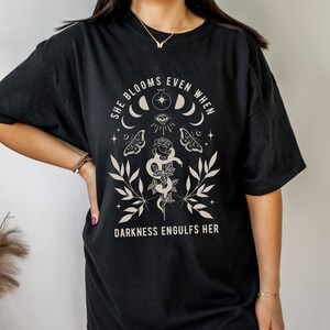 Persephone Greek Mythology Back Print Graphic Tee Dark Academia Clothing Persephone Shirt Booktok Bookish Persephone And Hades Shirt