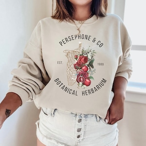 Persephone Pomegranate Greek Mythology Dark Academia Light Academia Clothing Dark Cottagecore Greek Bookish Poet Shirt