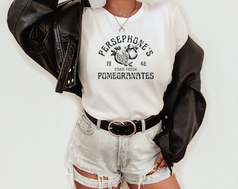 Persephone Pomegranate Greek Mythology Shirt Dark Academia Hades Booktok Light Academia Clothing Dark Cottagecore Greek Bookish Poet Shirt