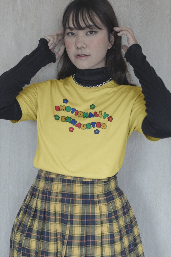 Emotionally Exhausted Clowncore Tee Mall Goth Clowncore Kawaii