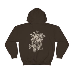 Fairy Grunge Cottagecore Hoodie Mushroom Hoodie Dark Academia Moth Hoodie Goblincore Dark Cottagecore Moth Hoodie Gift For Her image 7