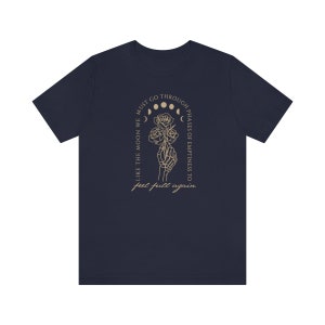 The Moon Poet Shirt Celestial Growth Mindset Shirt Mystical Skeleton Moon Shirt Tarot Shirt Dark Academia Sapphic Shirt Light Academia Shirt image 7