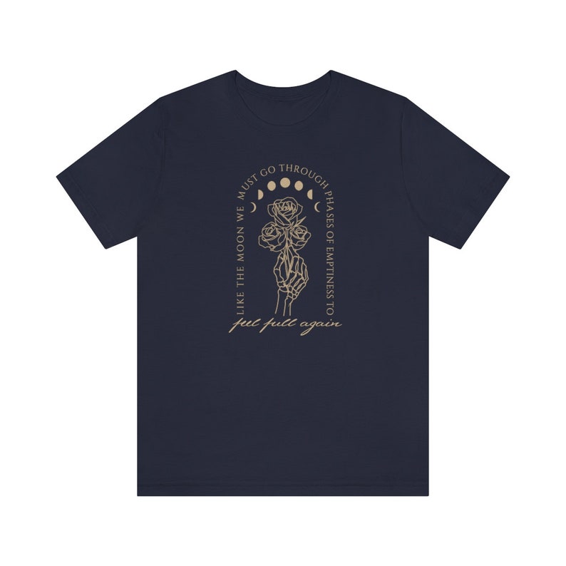 The Moon Poet Shirt Celestial Growth Mindset Shirt Mystical Skeleton Moon Shirt Tarot Shirt Dark Academia Sapphic Shirt Light Academia Shirt image 7