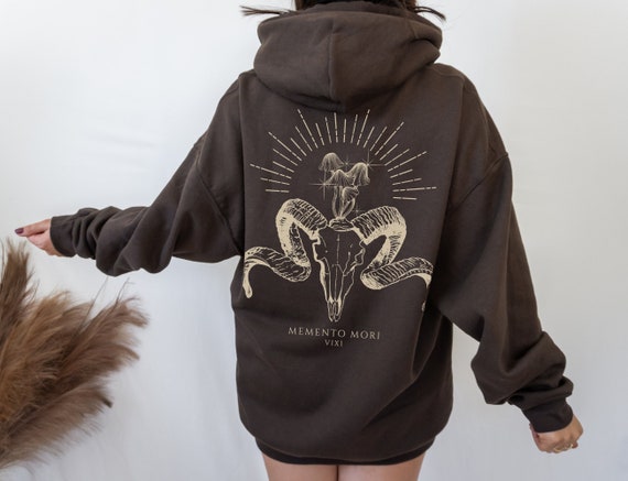 Memento Mori Mushroom Hoodie Goblincore Hoodie Fairycore Clothing Fairycore Hoodie Dark Academia Hoodie Dark Academia Clothing