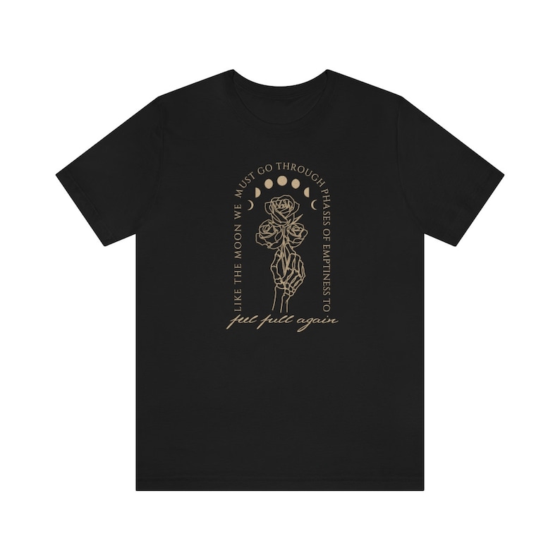 The Moon Poet Shirt Celestial Growth Mindset Shirt Mystical Skeleton Moon Shirt Tarot Shirt Dark Academia Sapphic Shirt Light Academia Shirt image 5