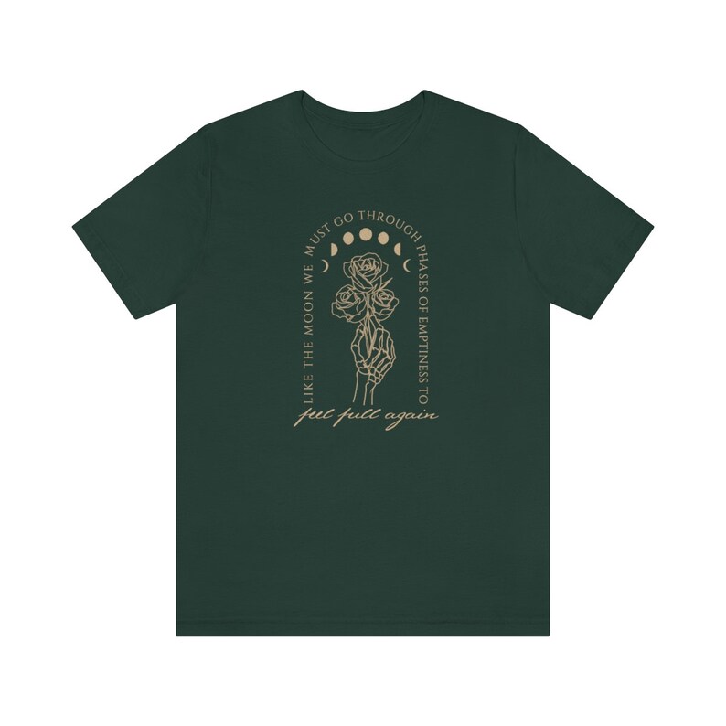 The Moon Poet Shirt Celestial Growth Mindset Shirt Mystical Skeleton Moon Shirt Tarot Shirt Dark Academia Sapphic Shirt Light Academia Shirt image 8