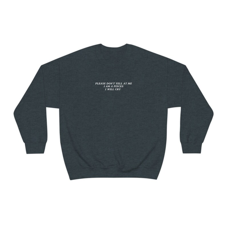 Pisces Shirt Please Don't Yell At Me I Will Cry Pisces Gift Big Pisces Energy Sweatshirt Pisces Gifts Good Energy Birth Month Sweatshirt image 6