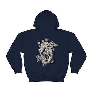 Fairy Grunge Cottagecore Hoodie Mushroom Hoodie Dark Academia Moth Hoodie Goblincore Dark Cottagecore Moth Hoodie Gift For Her image 9